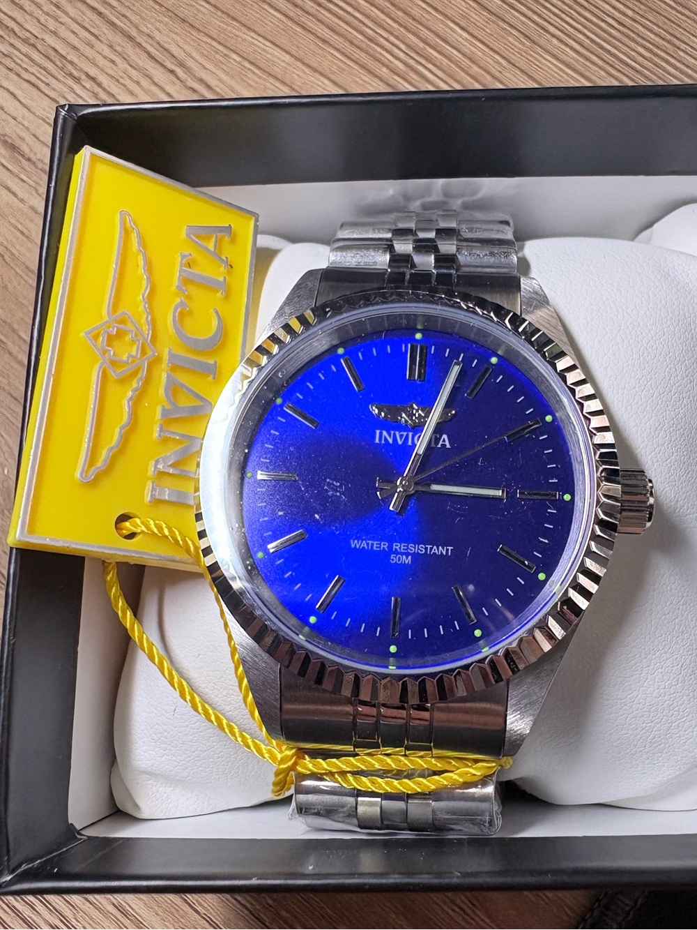 Invicta Blue Dial Silver-Tone Men’s Watch NWT